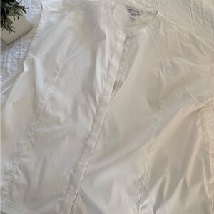 Athleta White Button-Up Blouse
